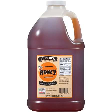 BUSY BEE 12lbs Busy Bee Light Amber Honey - Handle Jug, PK4 BB1028